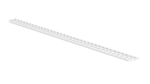 White, aluminium grill for Deetronix linear surface-mounted module